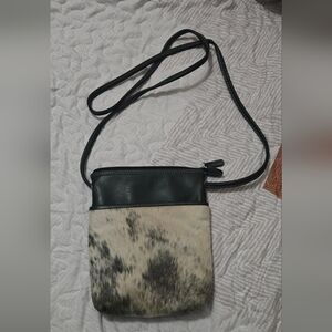 Stylish Black and Cream Women's Crossbody Bag